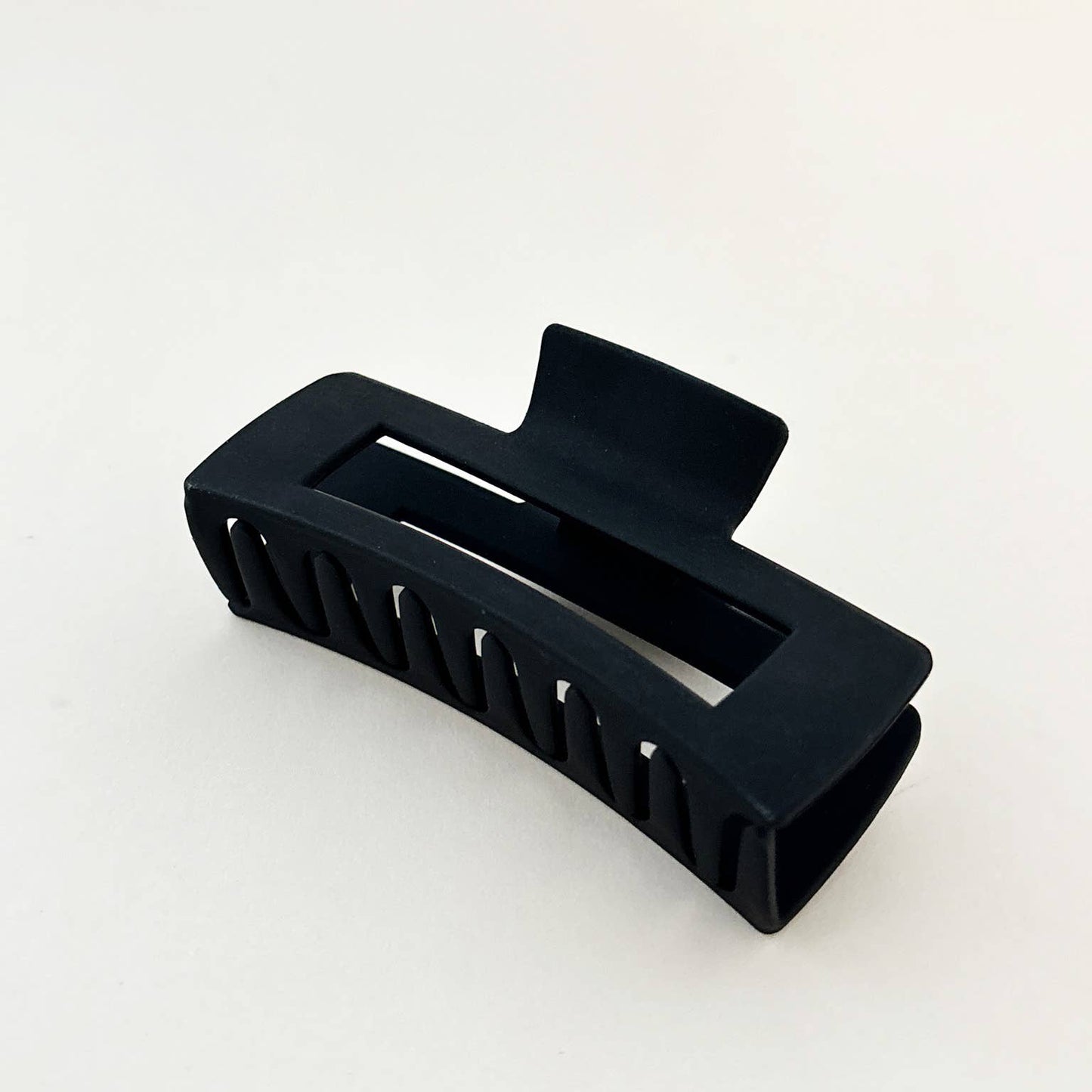 Large Rectangular Matte Claw Clip | Black
