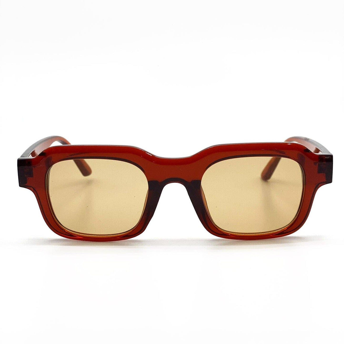 L&S Goutte Angular Sunglasses in Brown
