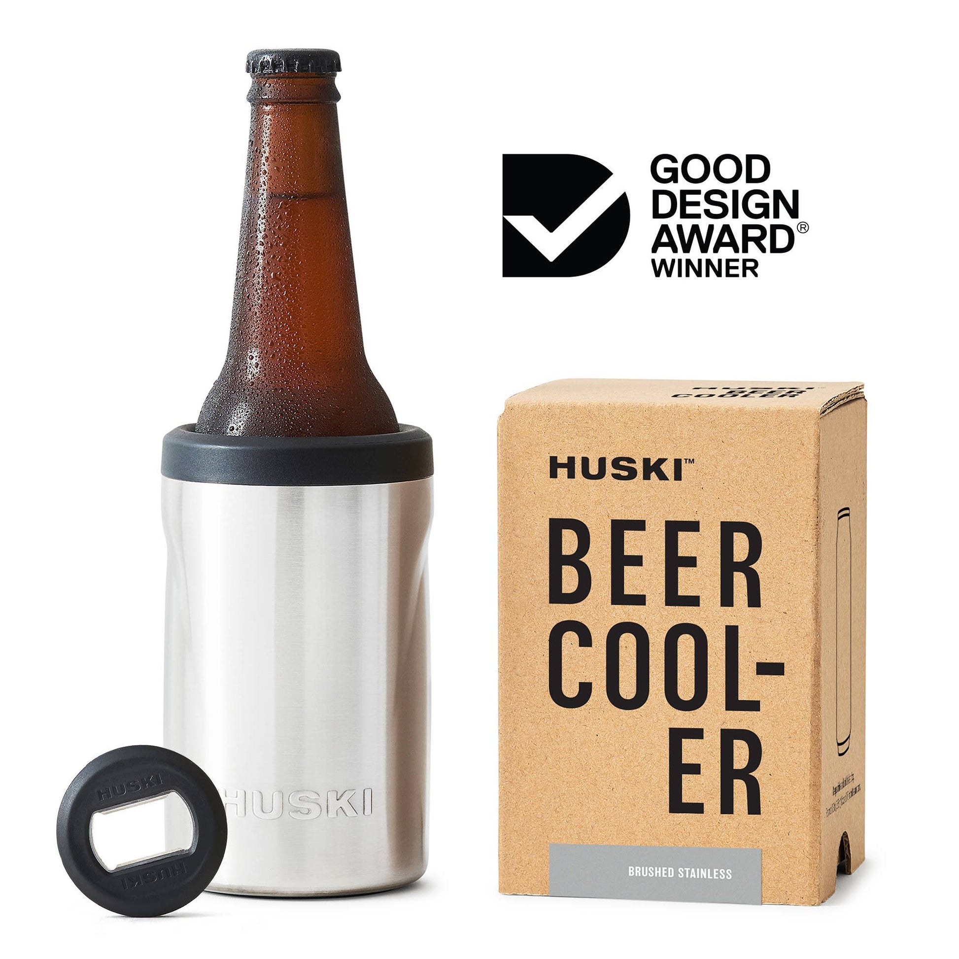 Huski Beer Cooler 2.0 | Brushed Stainless available at The Honey Emporium