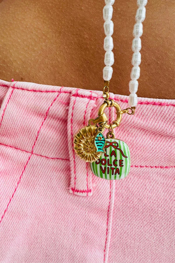 MOSK LA DOLCE VITA CHARM PEARL NECKLACE