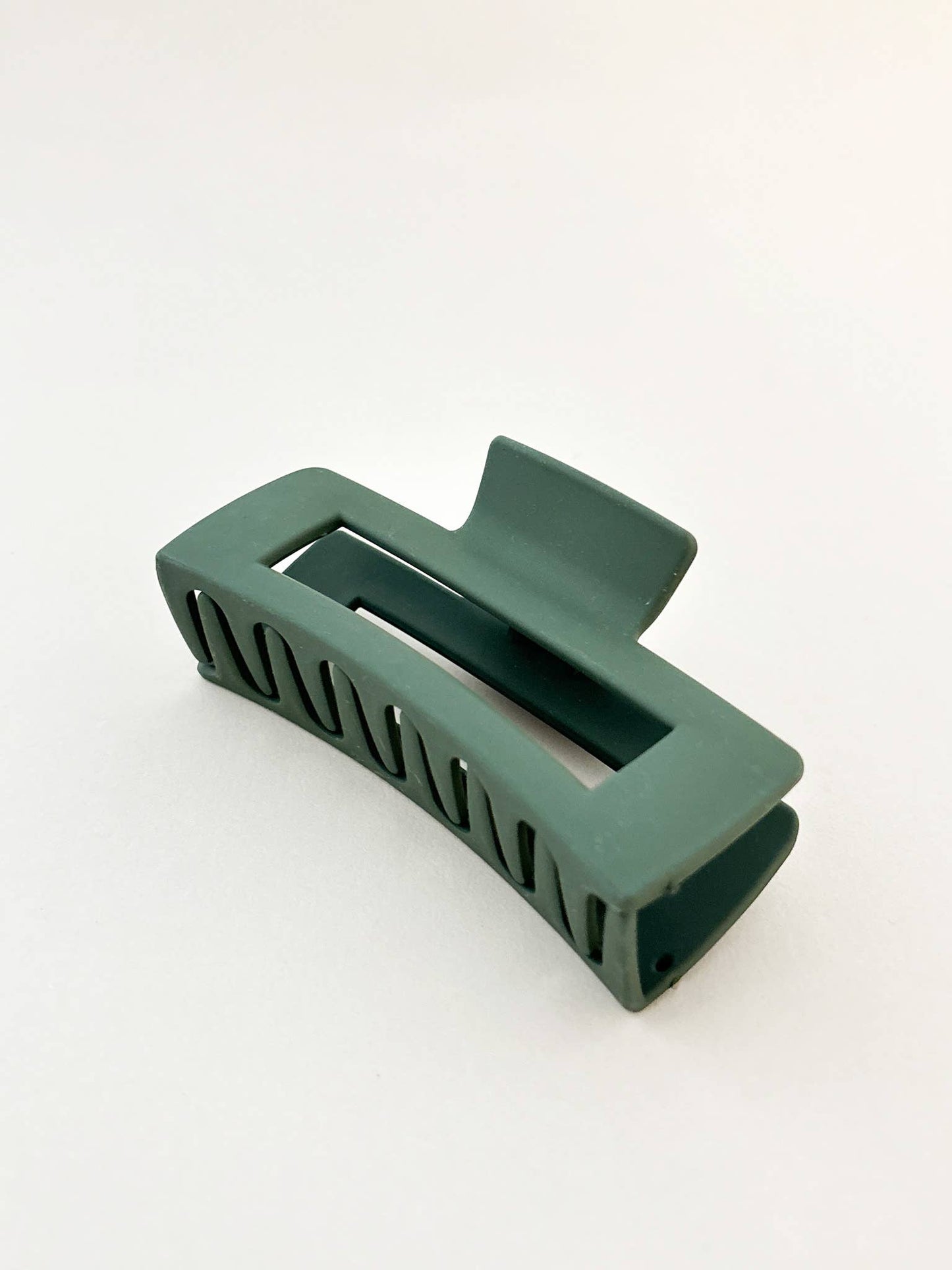 Large Rectangular Matte Claw Clip | Black