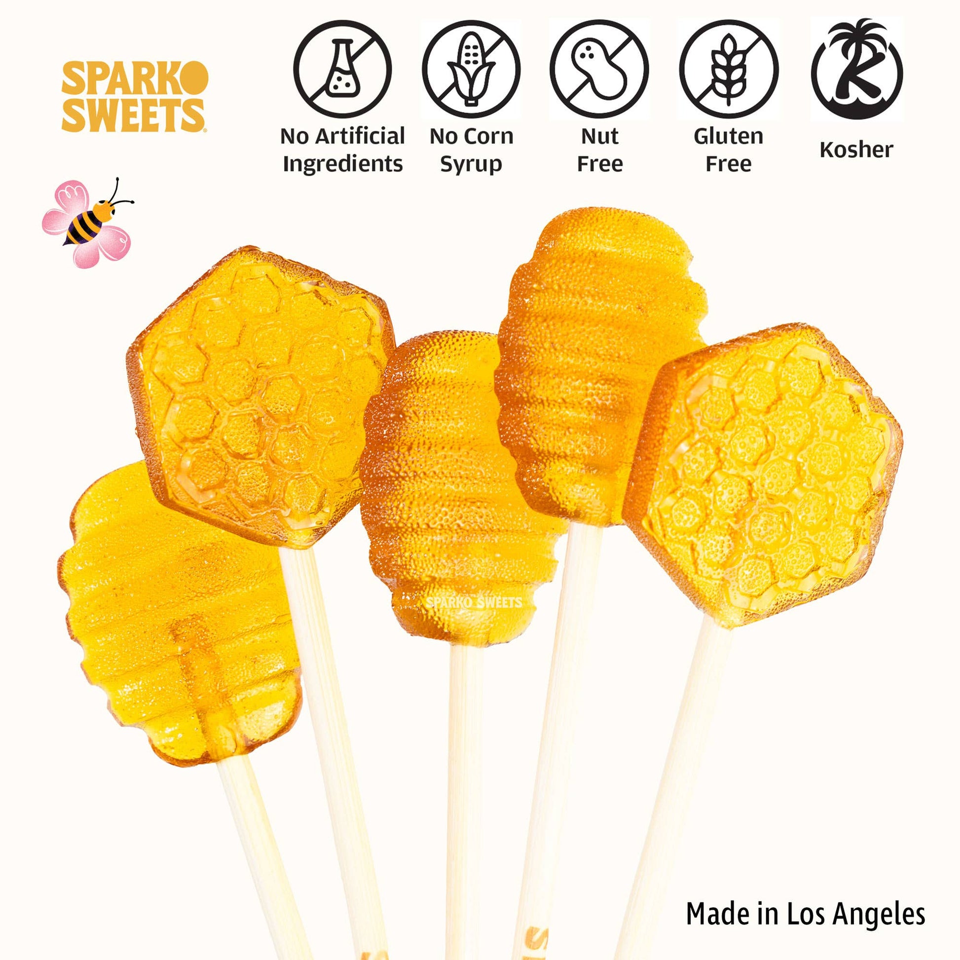 Honeycomb Lollipops | available at The Honey Emporium 