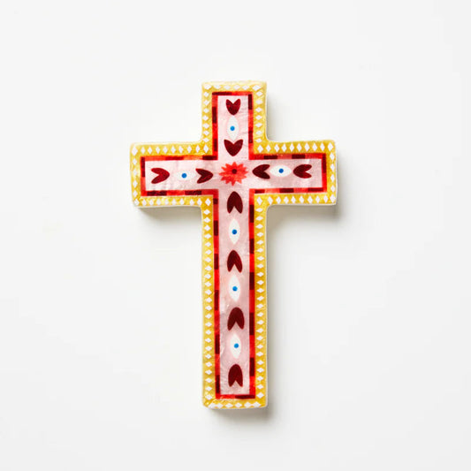 Jones & Co Fable Pink Small Cross available at The Honey Emporium
