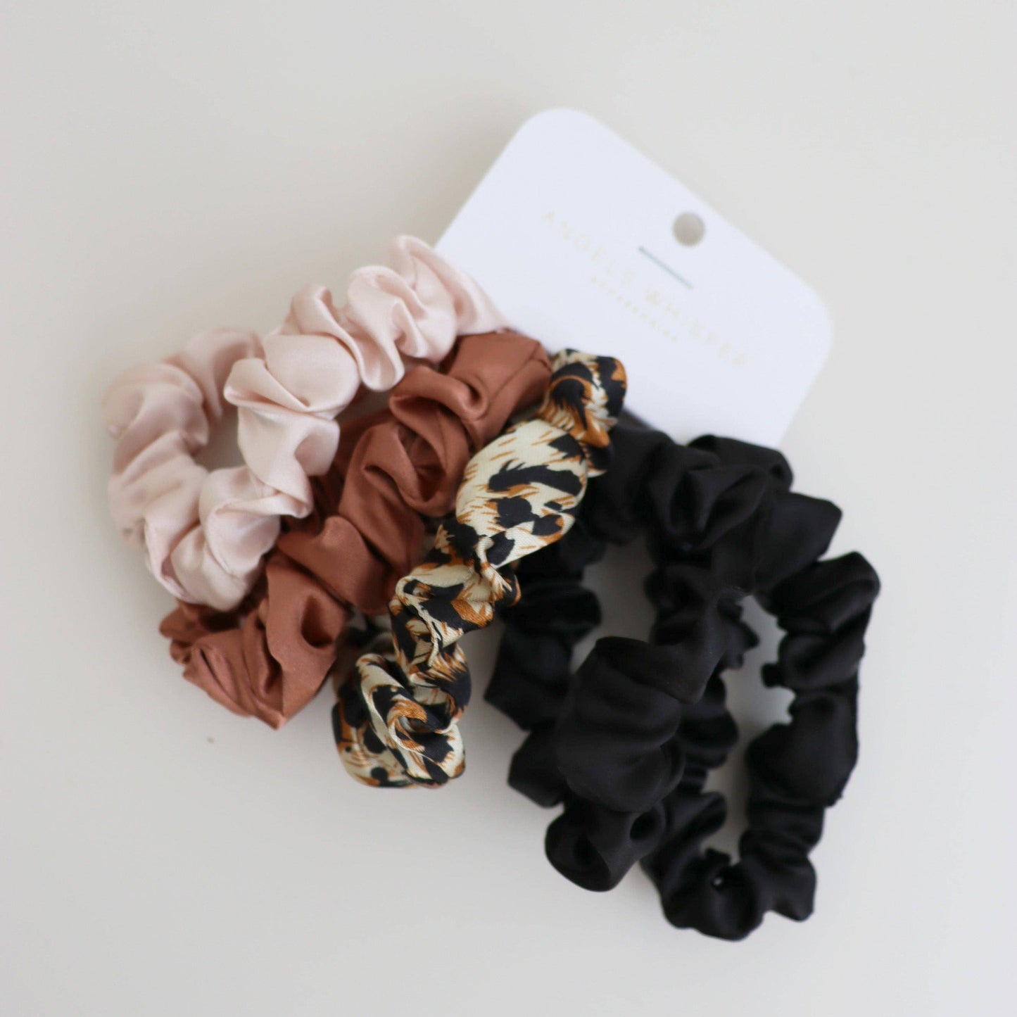 Leopard Mini Scrunchies 5 Pack Set