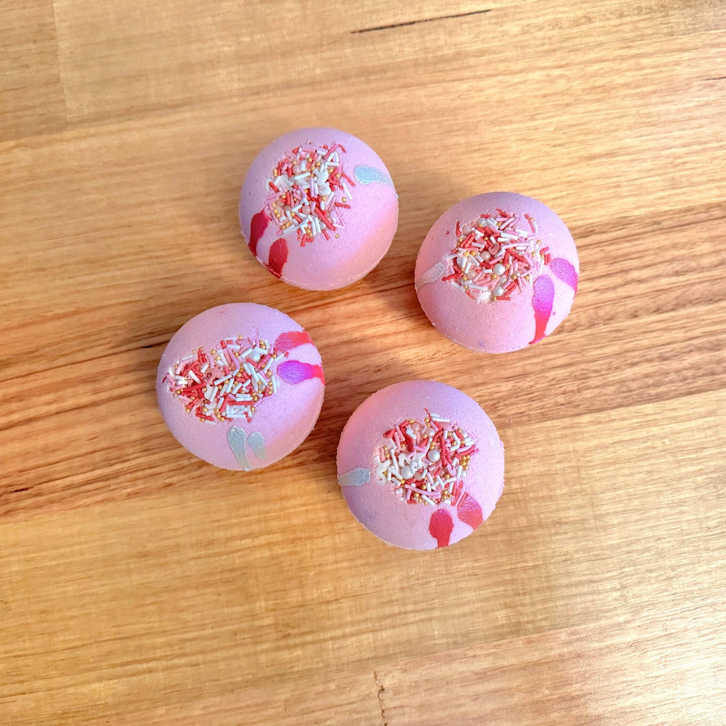 Suave Soaps Pink Mimosa Goat Milk Bath Bomb available at The Honey Emporium