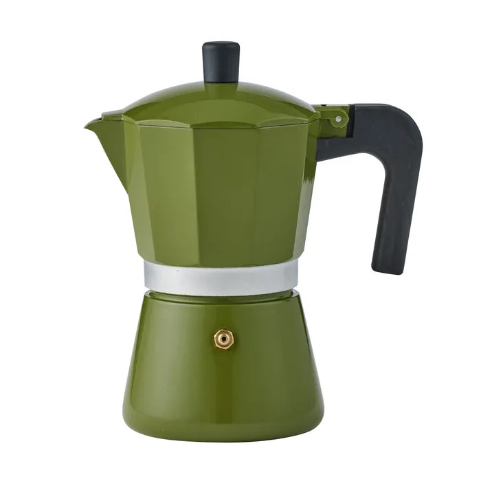 Nero Stovetop Espresso Maker in Olive | Available at The Honey Emporium