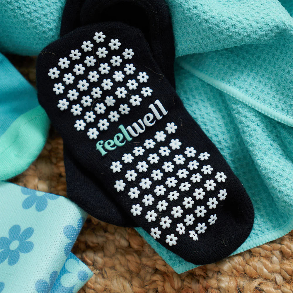 Annabel Trends Non-Slip Pilates Socks in Black available at The Honey Emporium
