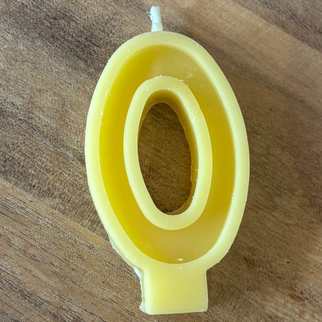 Pure Beeswax Handmade Birthday Number Candles