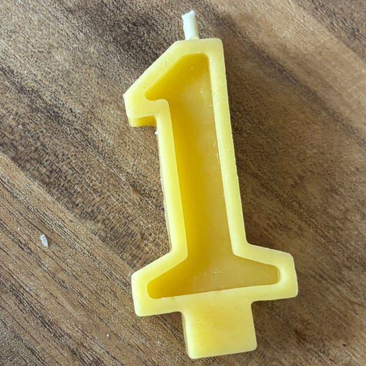 Pure Beeswax Handmade Birthday Number Candles