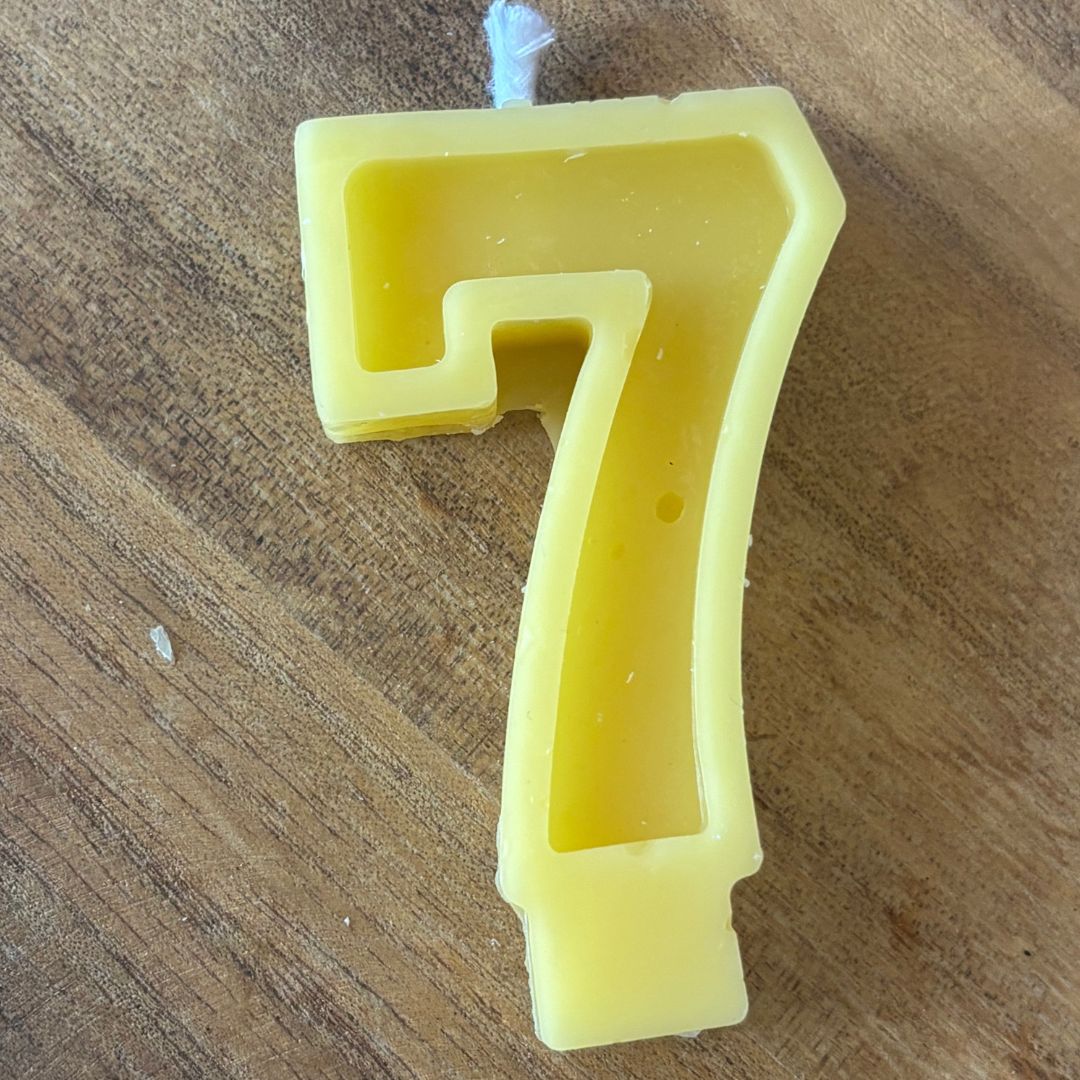 Pure Beeswax Handmade Birthday Number Candles