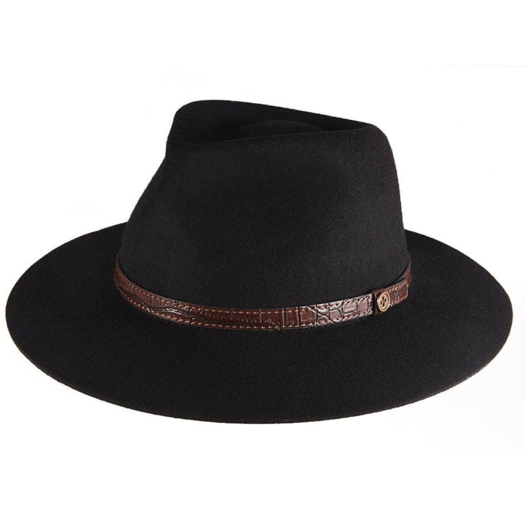 Fallen Broken Street The Dingo Felt Hat - Black available at The Honey Emporium