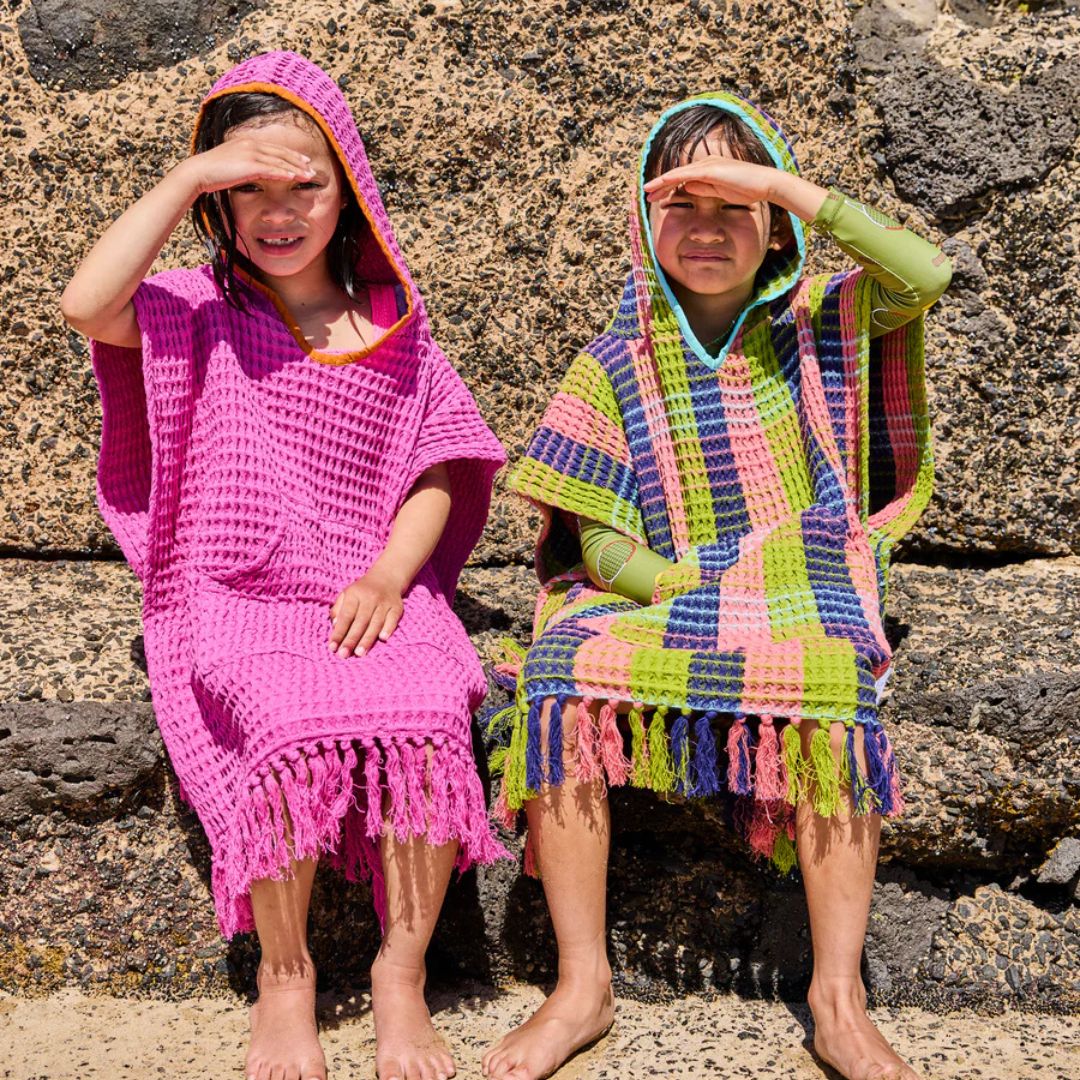 Kip&Co Florida Tartan Kids Waffle Poncho