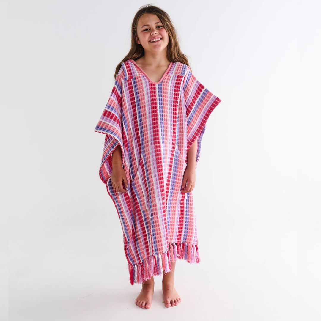 Kip&Co Sorbet Soiree Kids Waffle Poncho