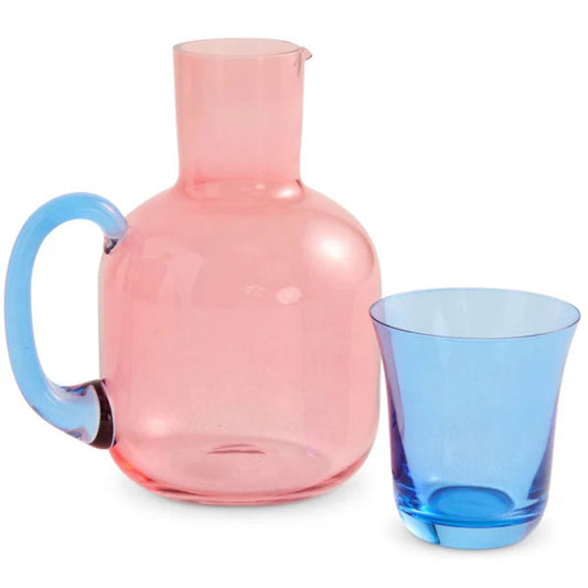 Kip & Co Blue Robin Carafe & Glass