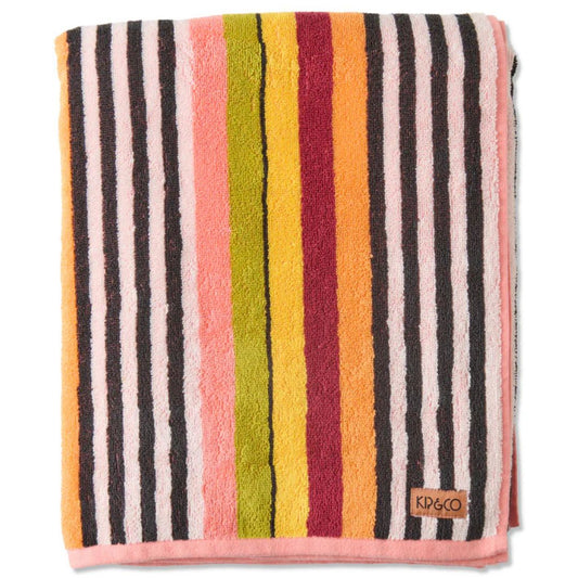 Kip & Co Casablanca Stripe Terry Beach Towel available at The Honey Emporium