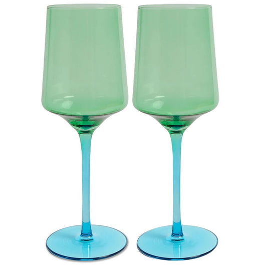 Kip & Co Pistachio Crush Vino Glass Set available at The Honey Emporium