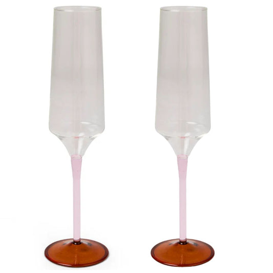 Kip & Co Marshmallow & Marmalade Champagne Glass Set available at The Honey Emporium