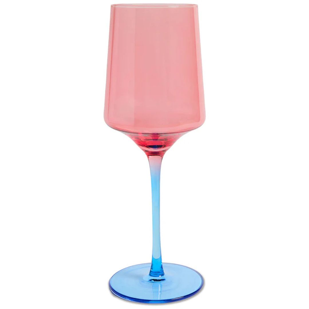 Kip & Co Blue Robin Vino Glasses | 2 Piece