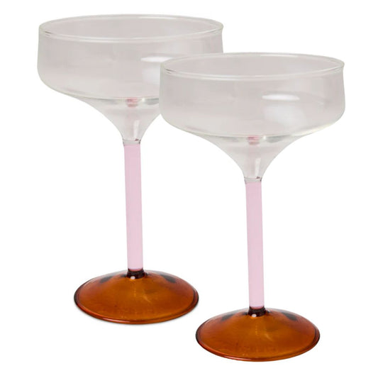 Kip & Co Marshmallow And Marmalade Margarita Glass Set available at The Honey Emporium