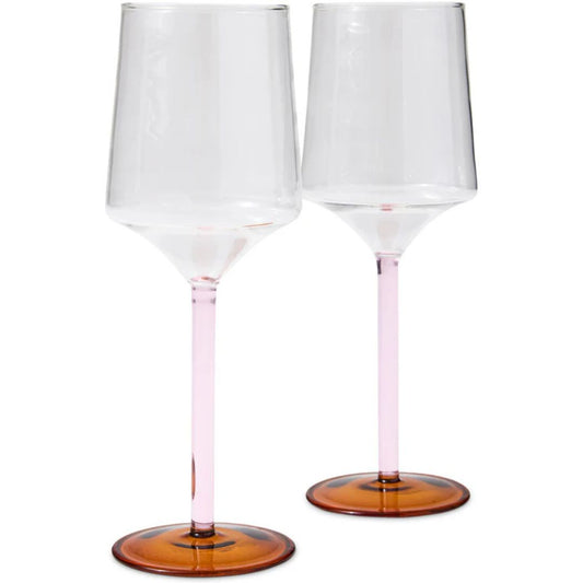 Kip & Co Marshmallow & Marmalade Vino Glasses Set available at The Honey Emporium