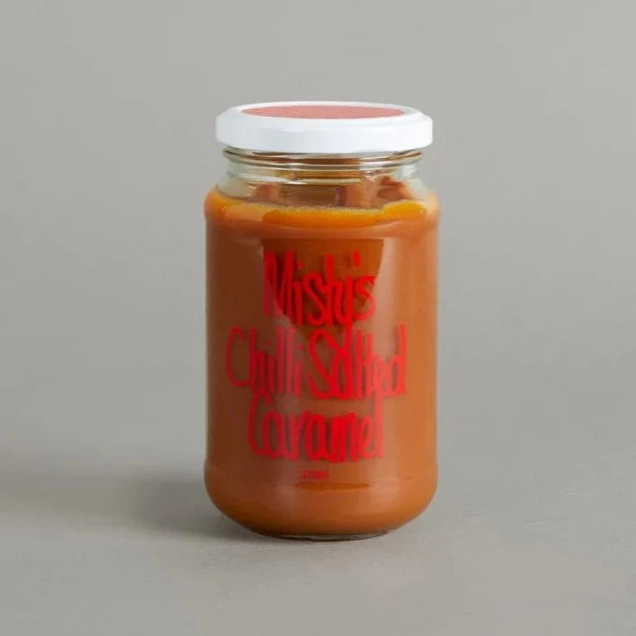 Misty's Chilli Salted Caramel | 375ml available at The Honey Emporium
