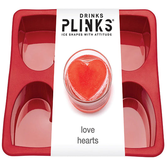DrinksPlinks Ice Cube Tray | Love Hearts available at The Honey Emporium