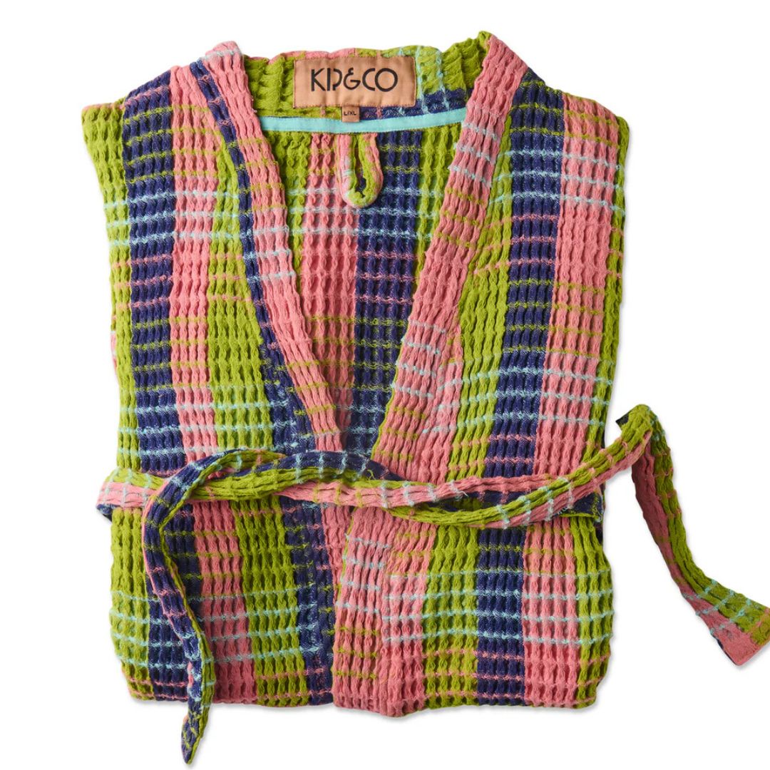 Kip&Co Florida Tartan Waffle Bath Robe
