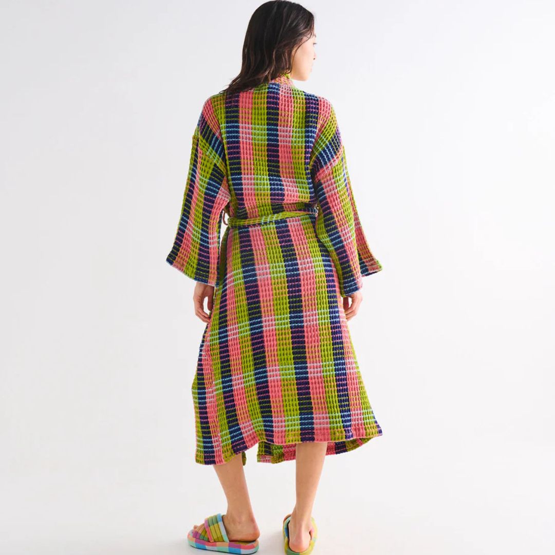 Kip&Co Florida Tartan Waffle Bath Robe