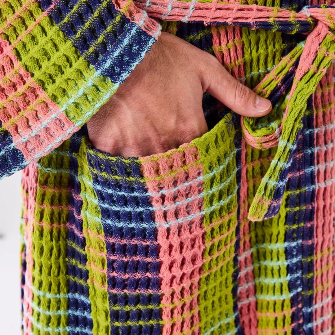 Kip&Co Florida Tartan Waffle Bath Robe