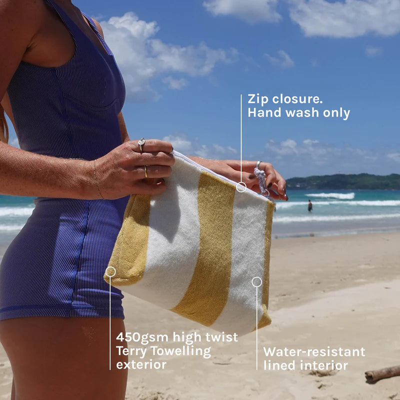 TERRY BEACH POUCH - BUTTERNUT