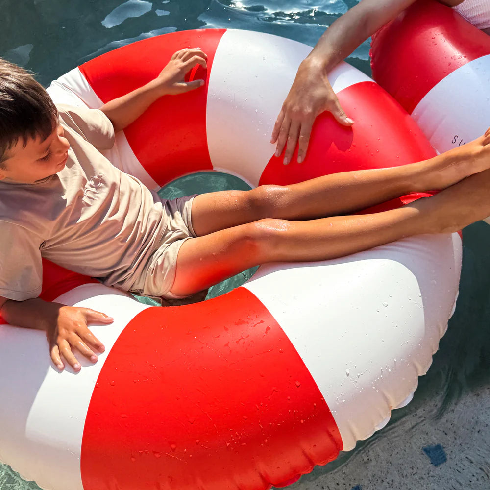 SUNNYLiFE Tube Pool Ring | Red available at The Honey Emporium