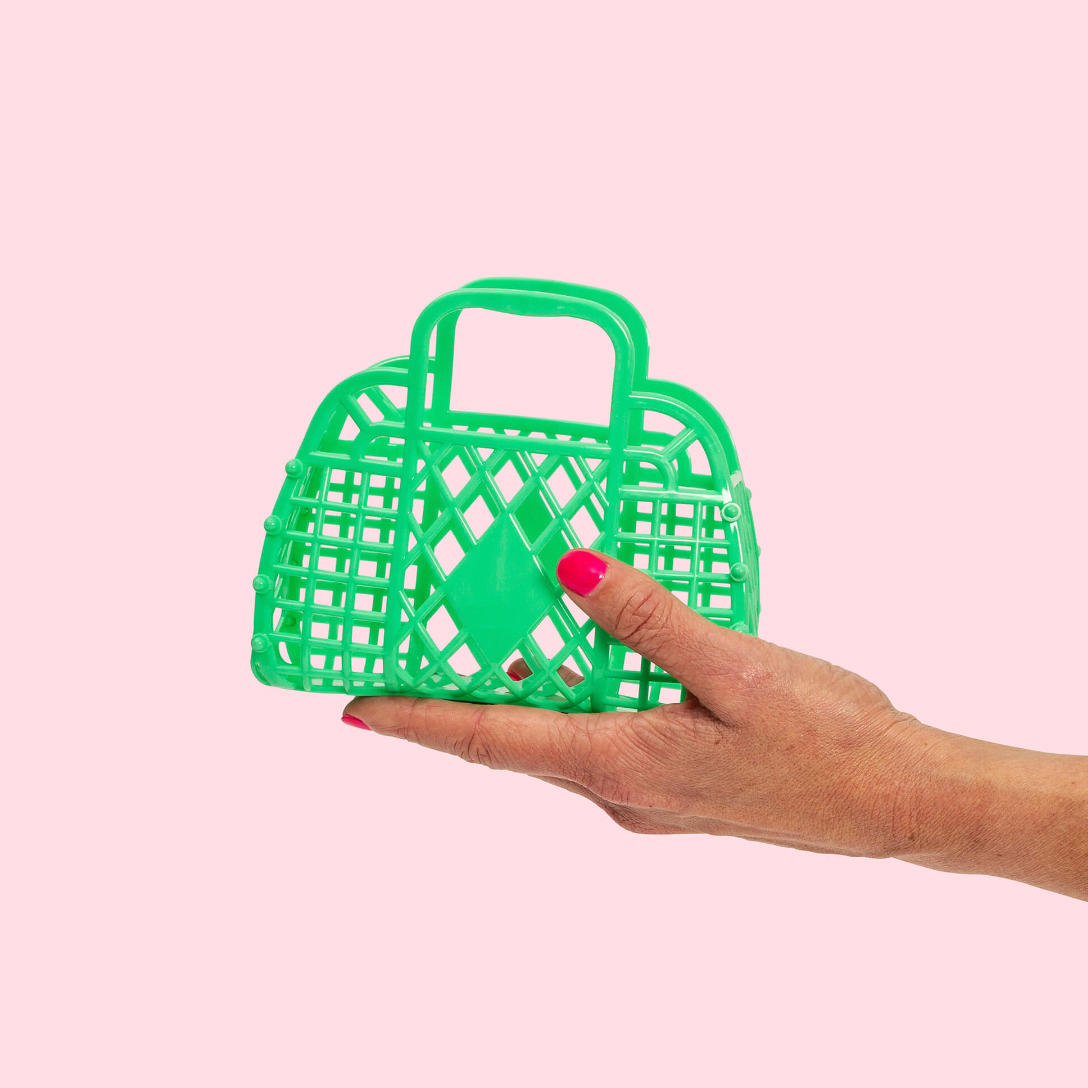 Sun Jellies | Mini Retro Bag Green available at The Honey Emporium