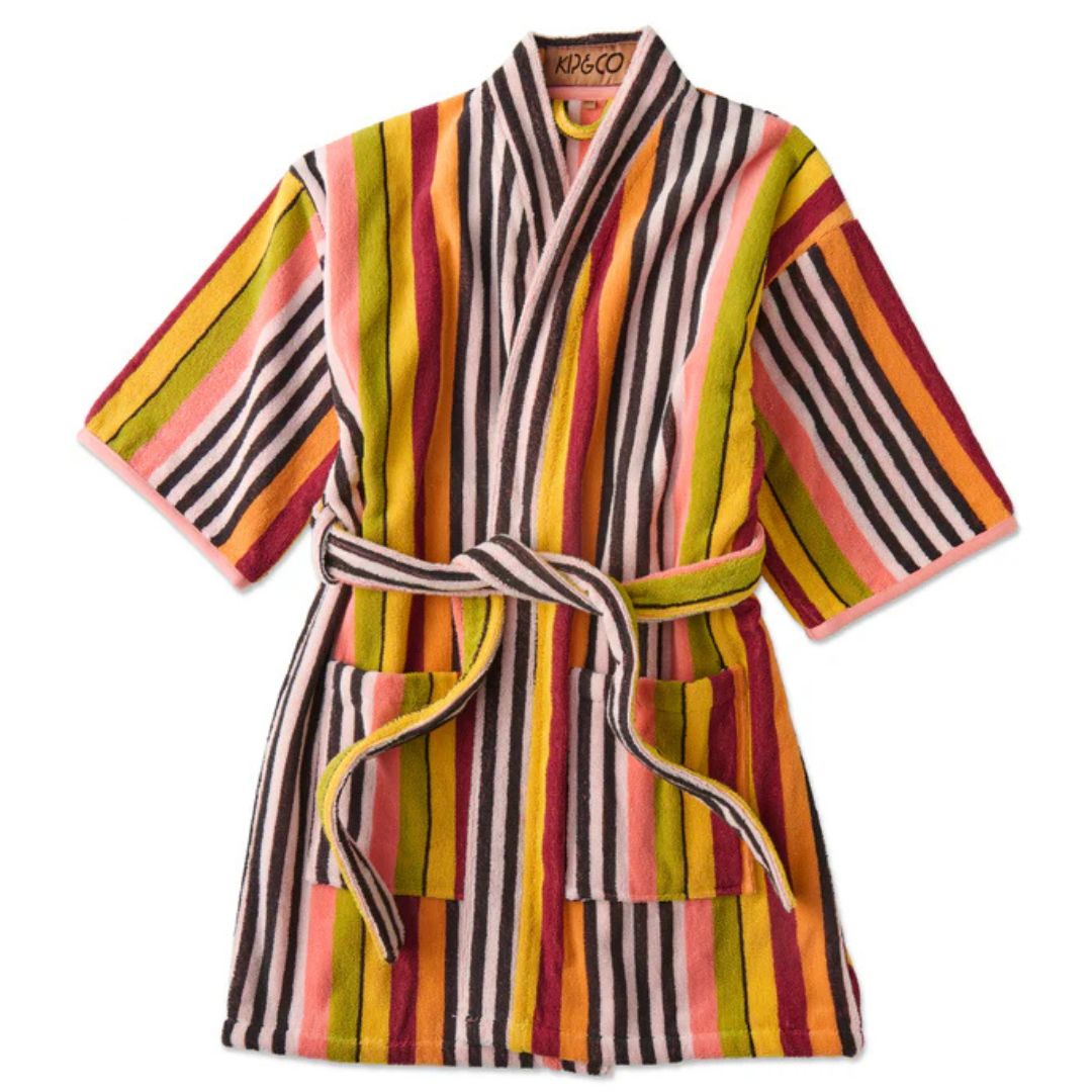 Kip&Co Casablanca Stripe Terry Mini Robe