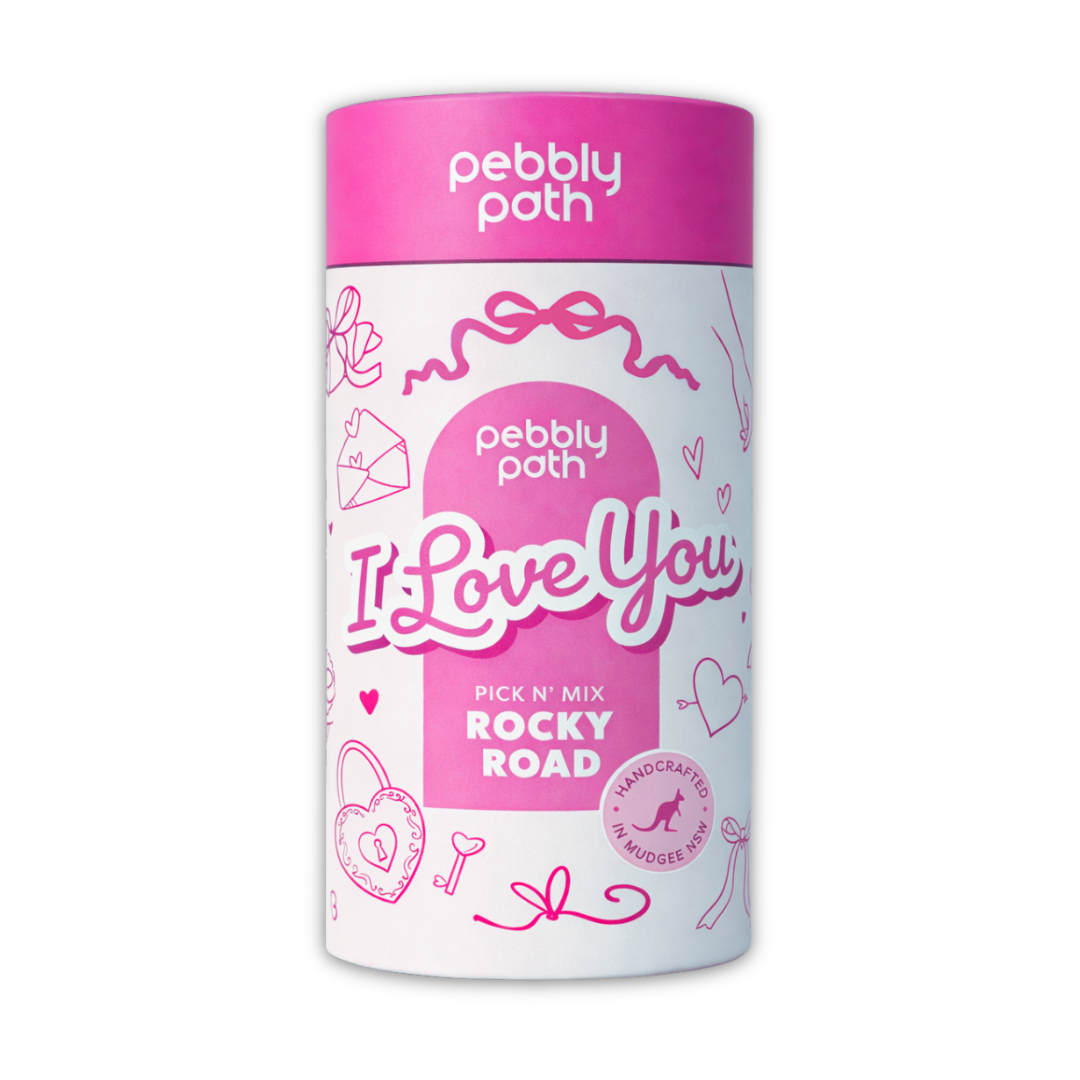 Pebbly Path Rocky Road | I Love You Cylinder