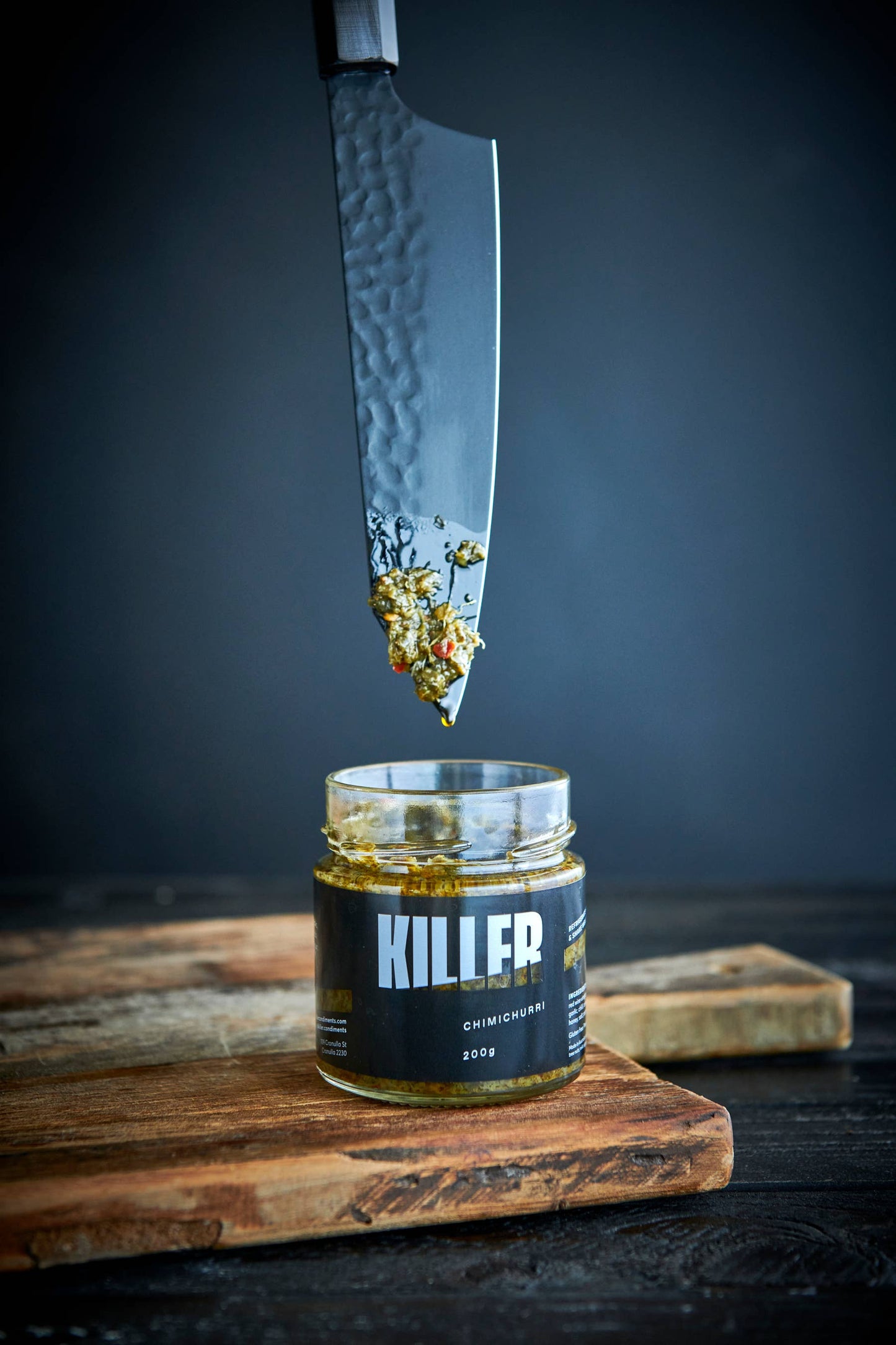 Killer Condiments Chimichurri 200g available at The Honey Emporium