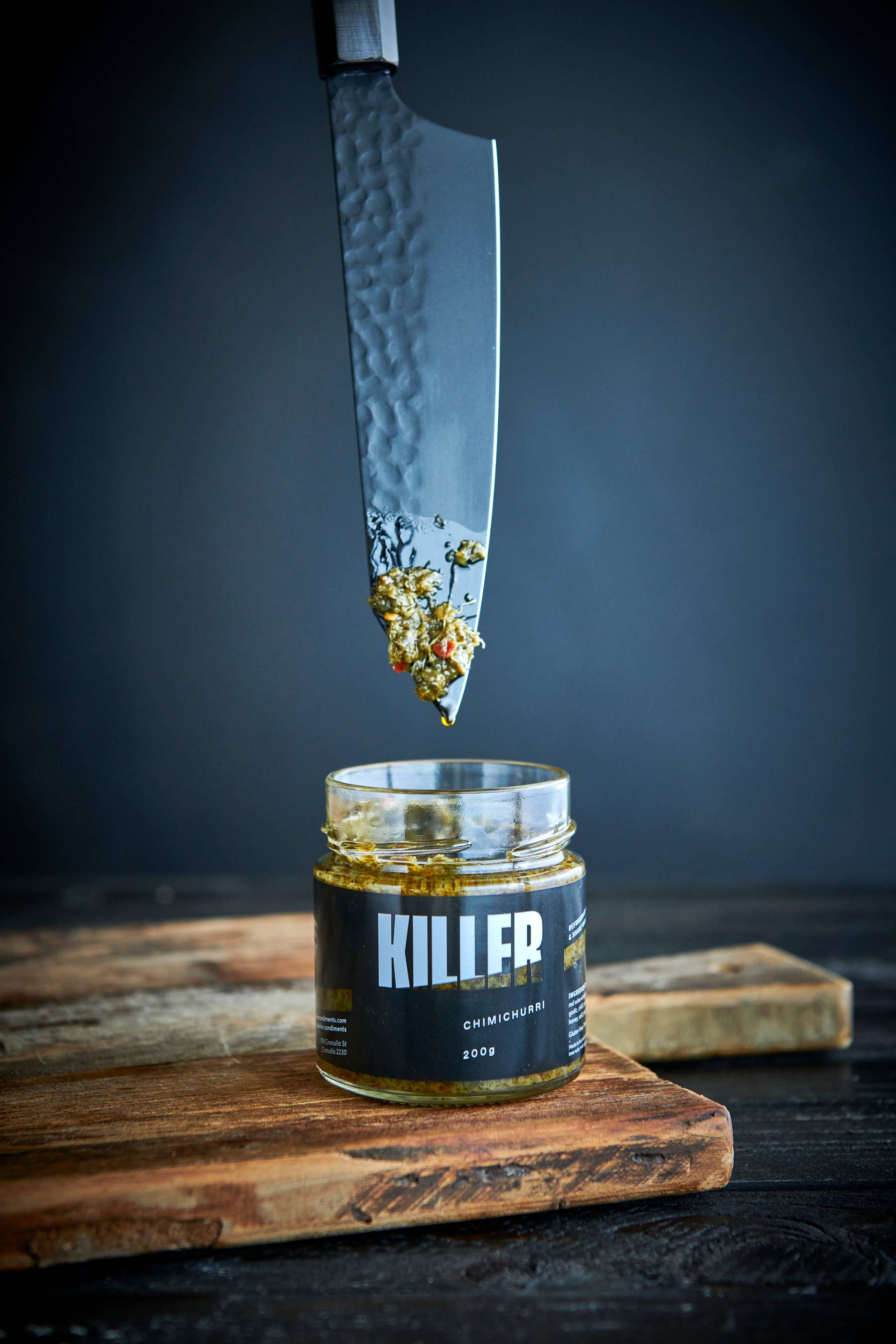 Killer Condiments Chimichurri 200g available at The Honey Emporium