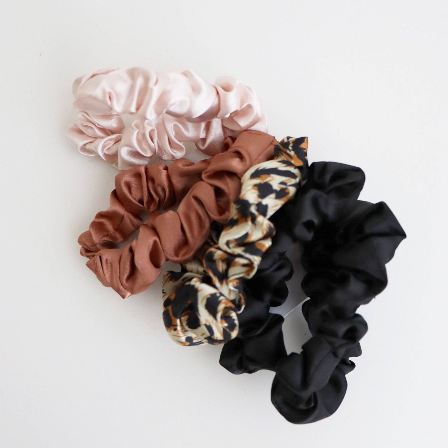 Leopard Mini Scrunchies 5 Pack Set