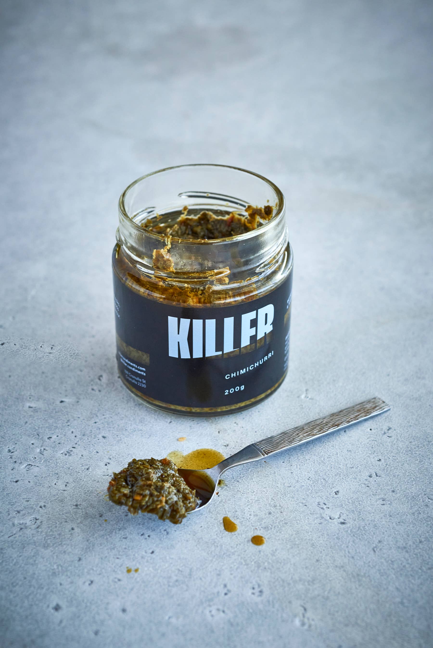 Killer Condiments Chimichurri 200g available at The Honey Emporium