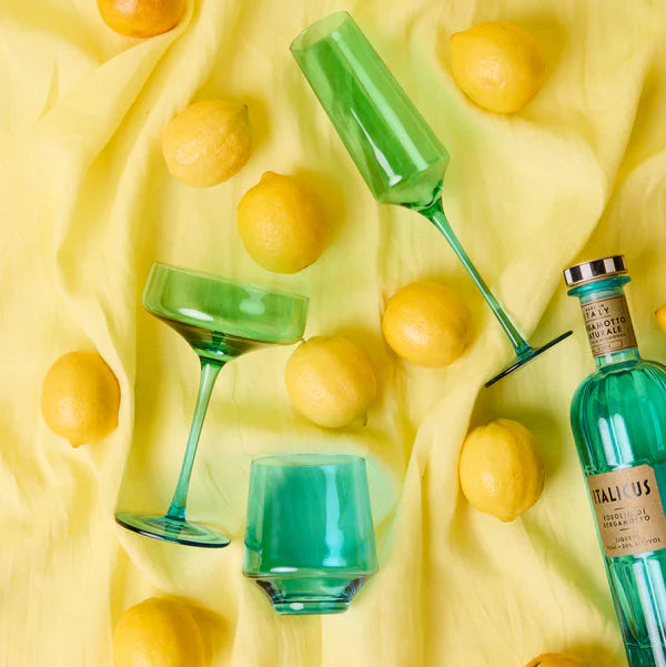 Pistachio Crush Margarita Glasses Set available at The Honey Emporium