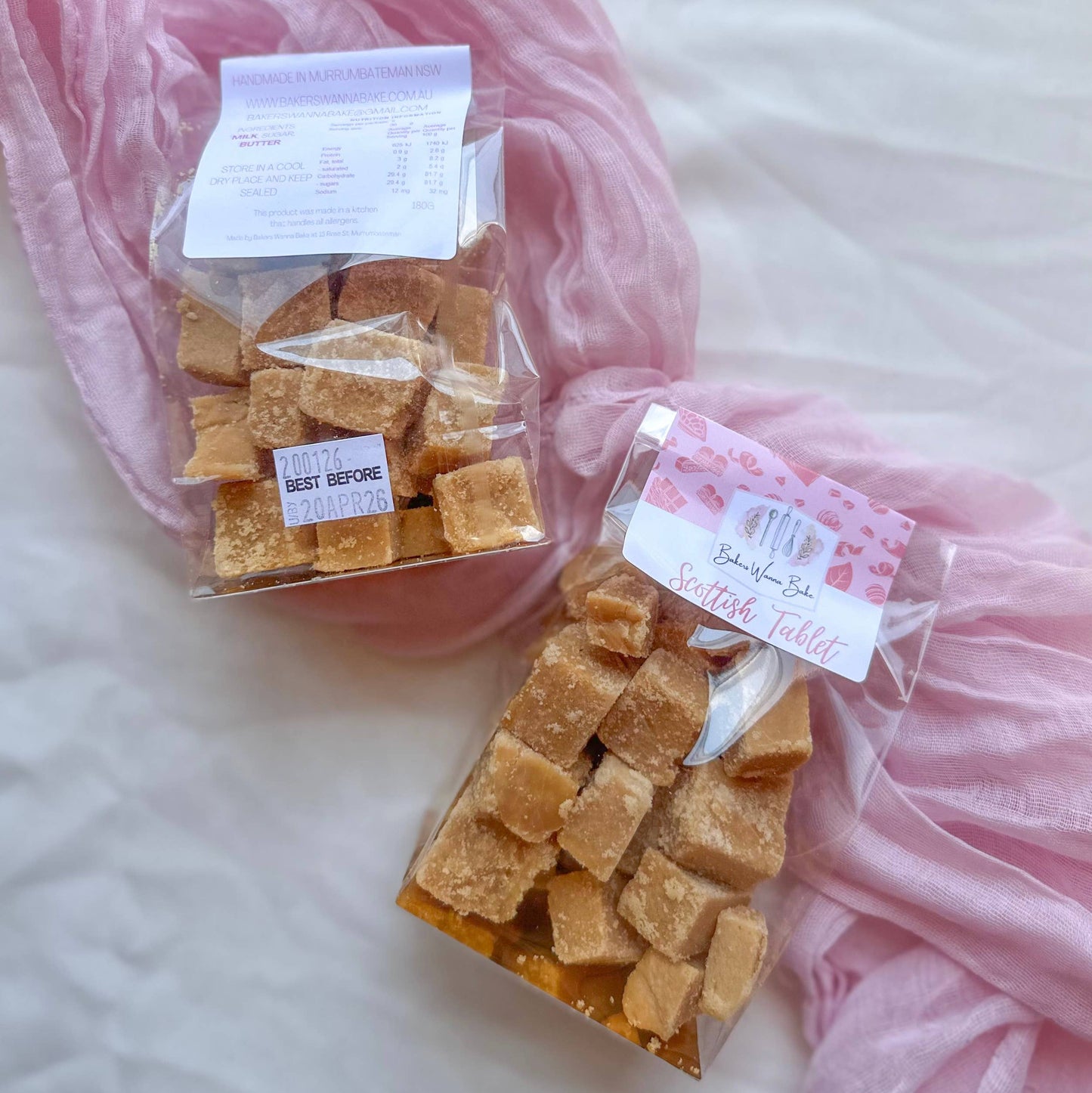 Bakers Wanna bake Scottish Tablet treat available at The Honey Emporium