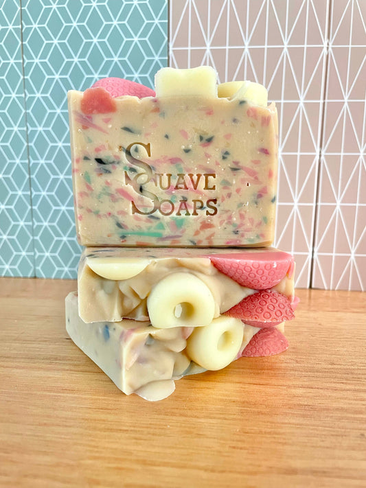 Handmade Juicy Papaya Mango Goat Milk Soap