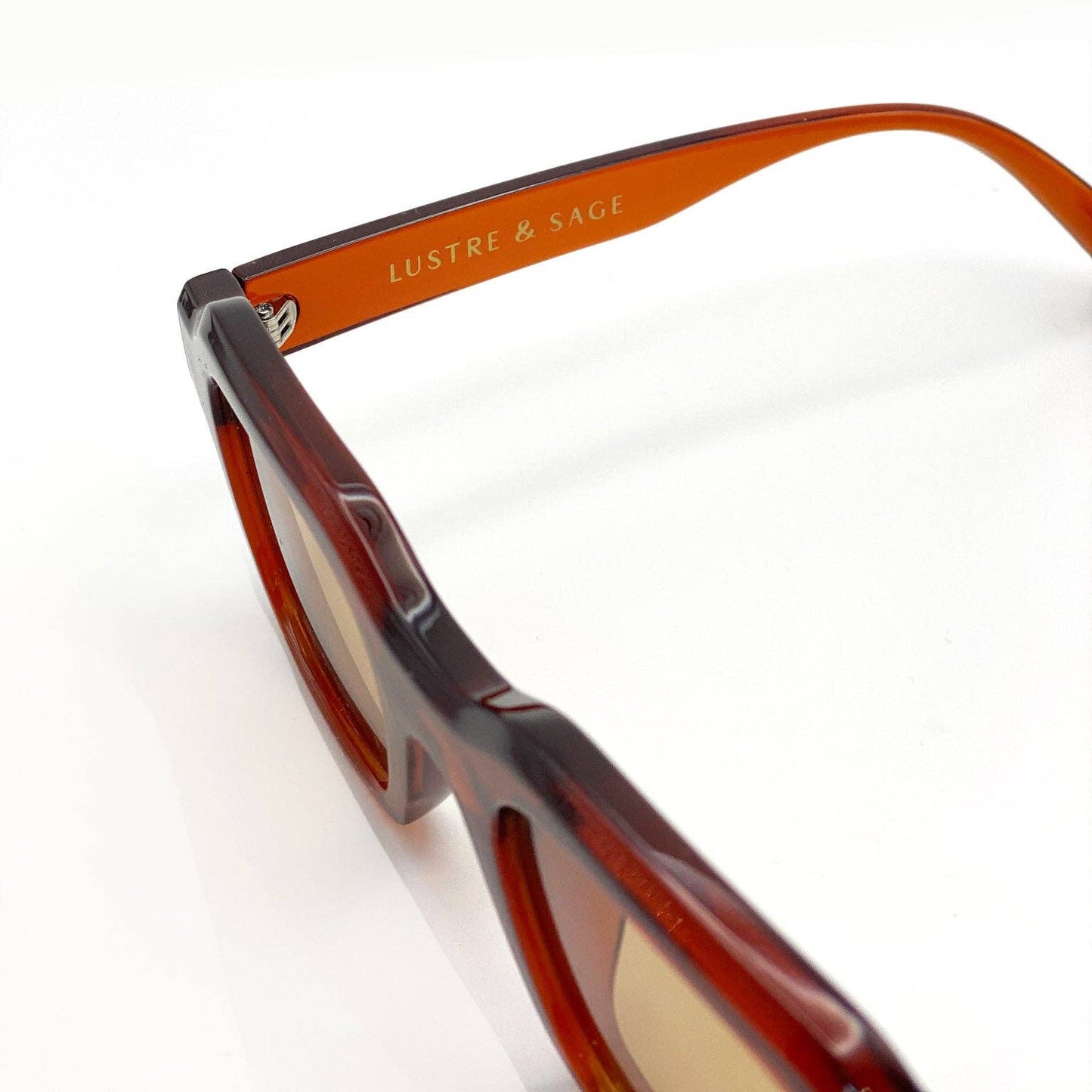 L&S Goutte Angular Sunglasses in Brown