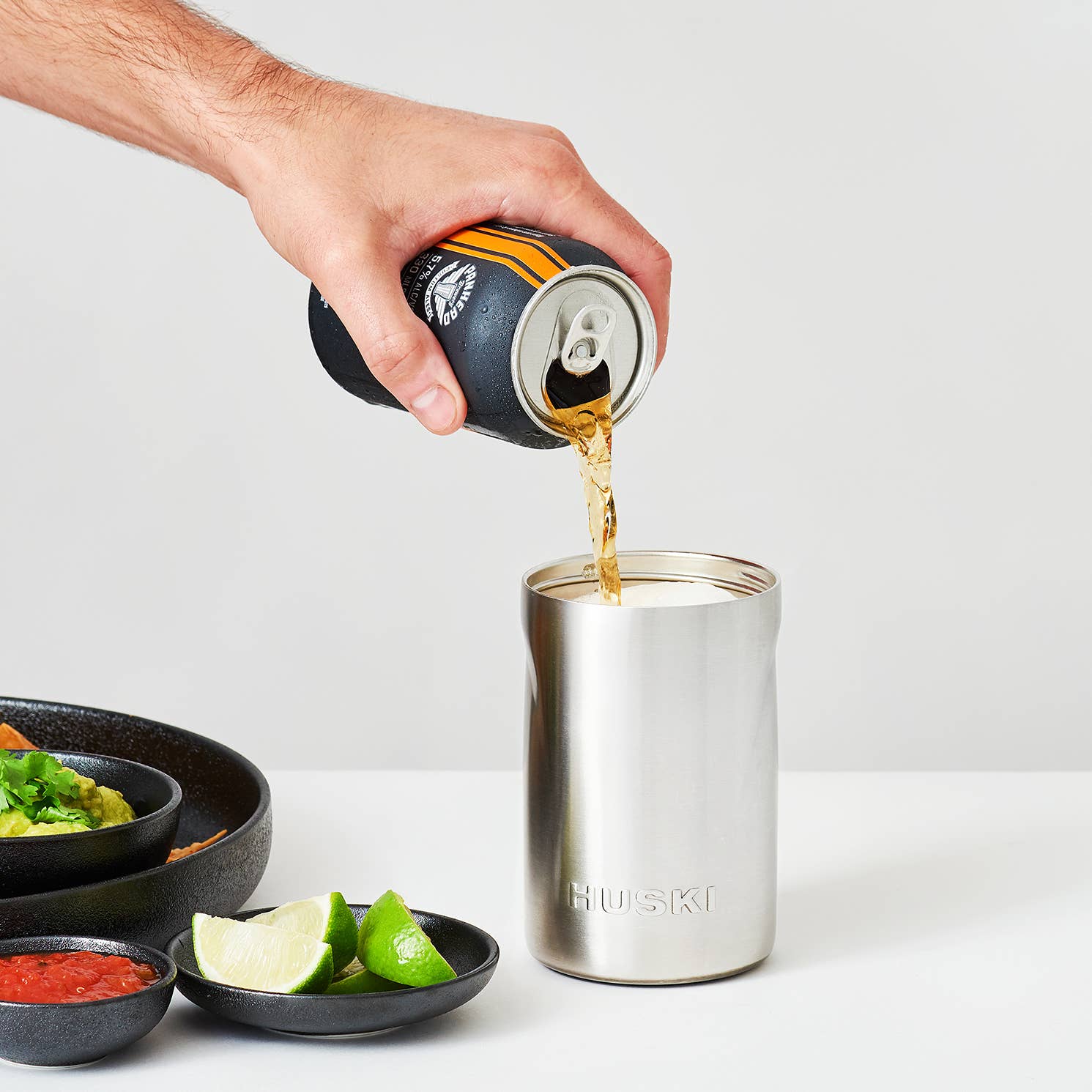 Huski Beer Cooler 2.0 | Brushed Stainless available at The Honey Emporium