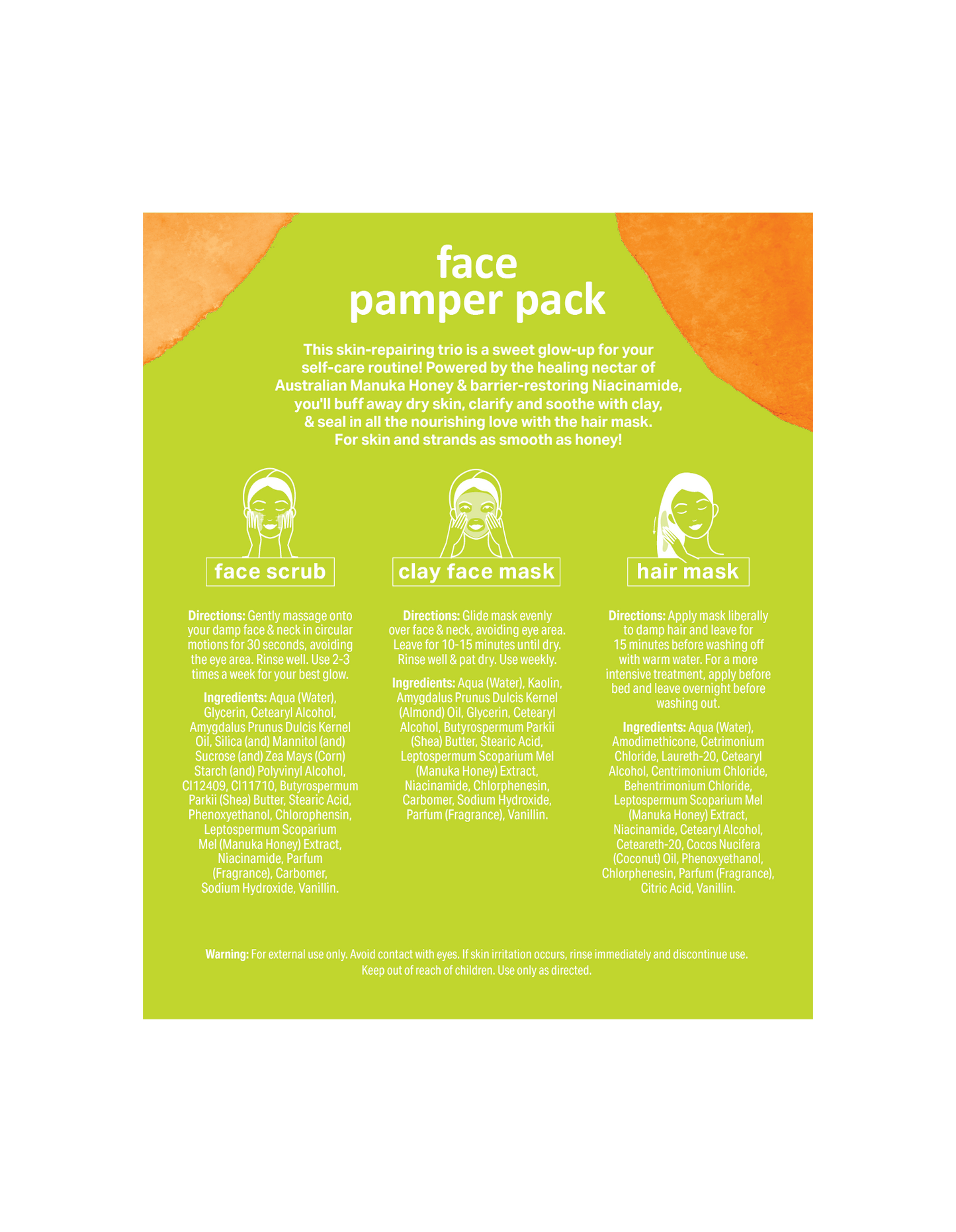 Manuka Honey & Niacinamide Skin Like Honey..Face Pamper Pack