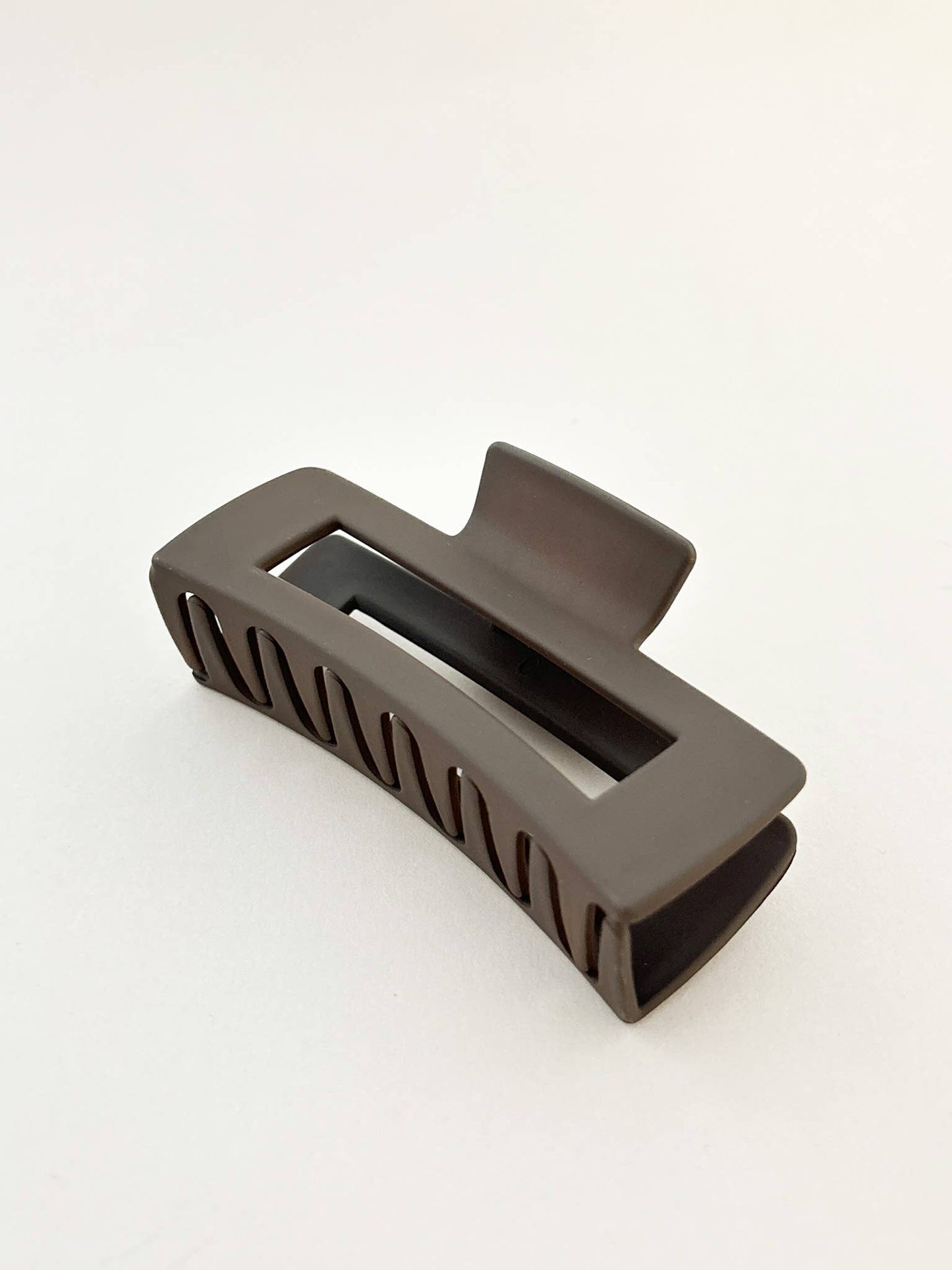 Large Rectangular Matte Claw Clip | Black