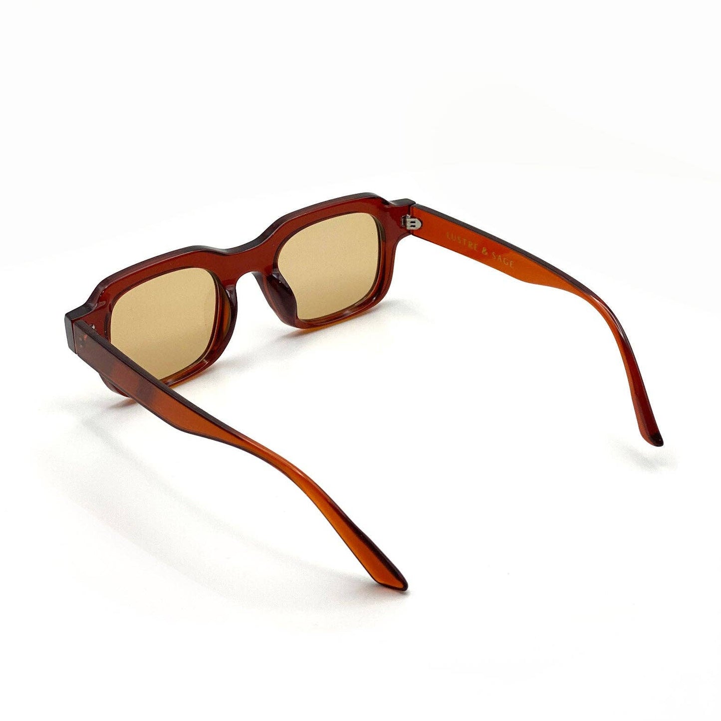 L&S Goutte Angular Sunglasses in Brown