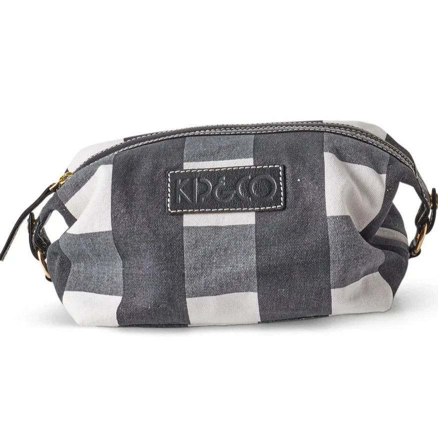 Kip&Co Toiletry Back | Black & White Gingham available at The Honey Emporium