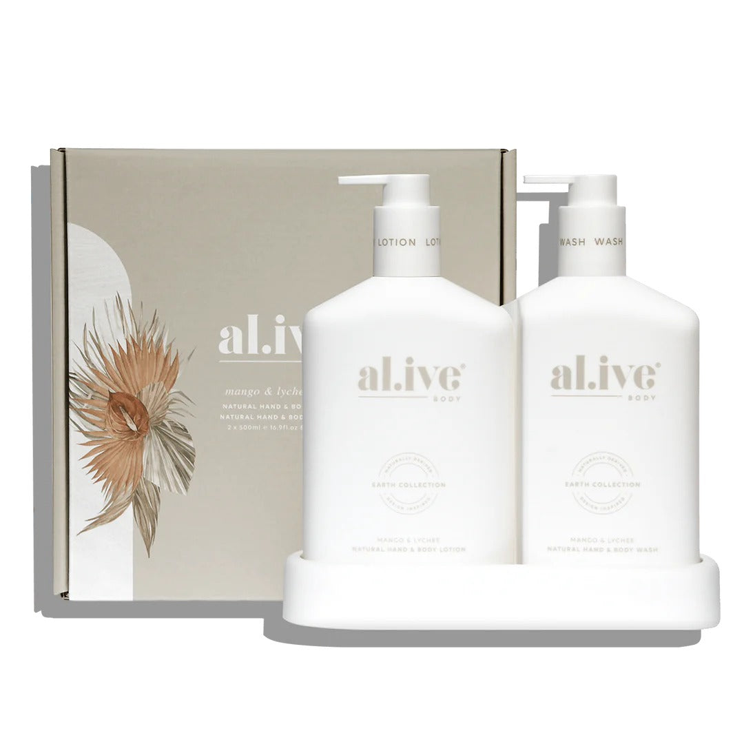 al.ive body Wash & Lotion Duo | Mango & Lychee | The Honey Emporium